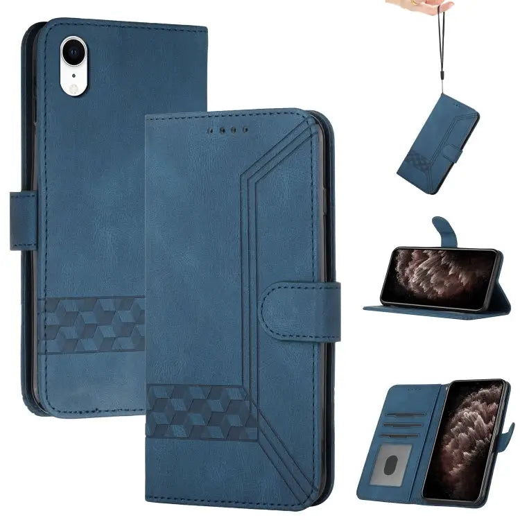 Cubic Skin Feel Flip Leather Phone Case For iPhone 11 Pro For iPhone 11 Pro Max For iPhone X / XS For iPhone XR