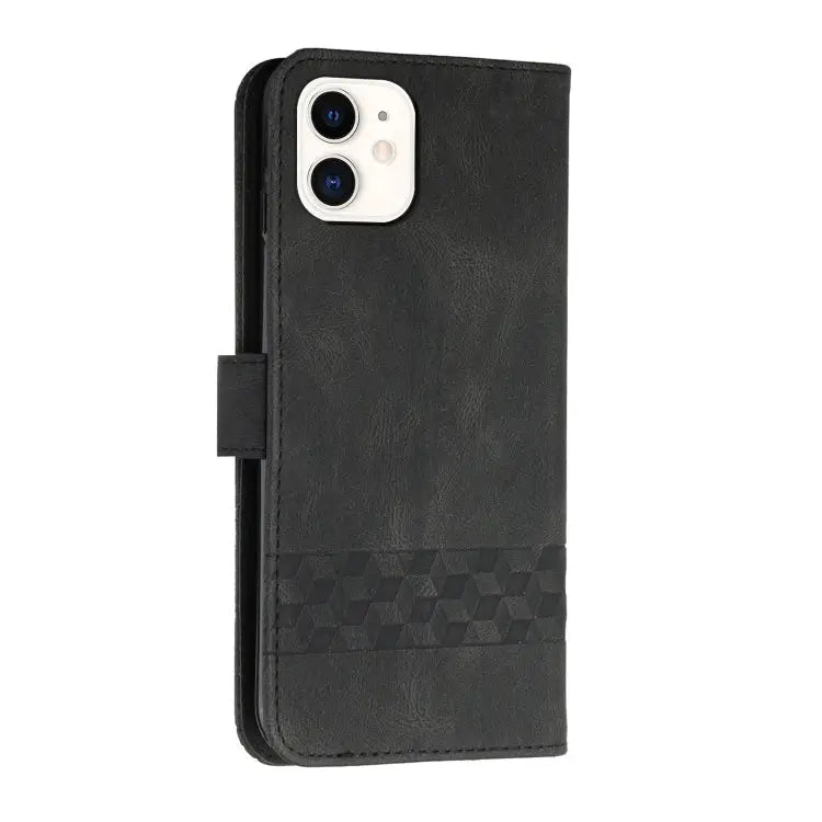 Cubic Skin Feel Flip Leather Phone Case For iPhone 12 mini For iPhone 12 / 12 Pro For iPhone 12 Pro Max For iPhone 11