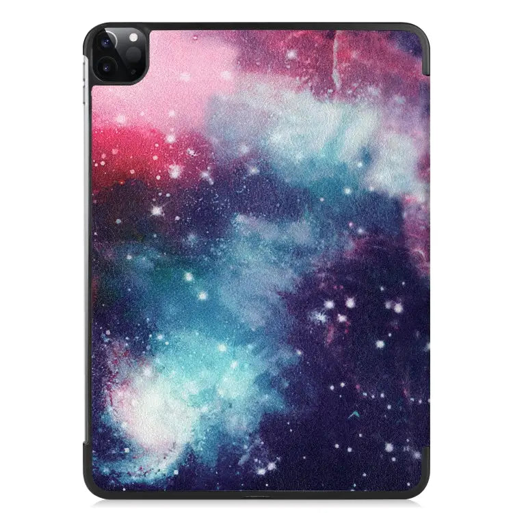 Custer Painted TPU Smart Tablet Leather Case with Sleep Function & Tri-Fold Bracket & Pen Slot For iPad Pro 11 inch