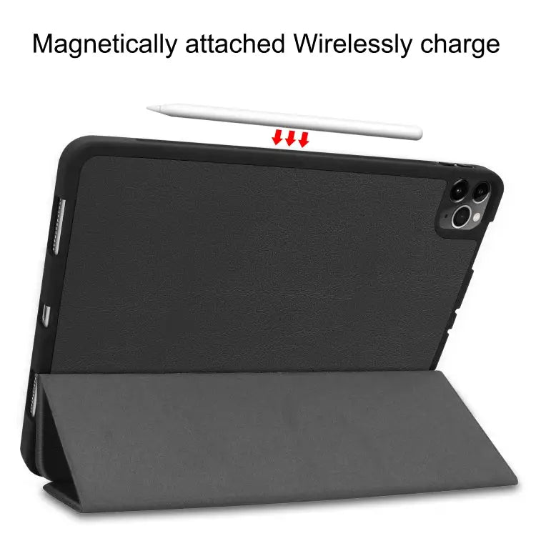 Custer Pattern TPU Smart Tablet Holster with Sleep Function & Tri-Fold Bracket & Pen Slot For iPad Pro 11 inch 2020