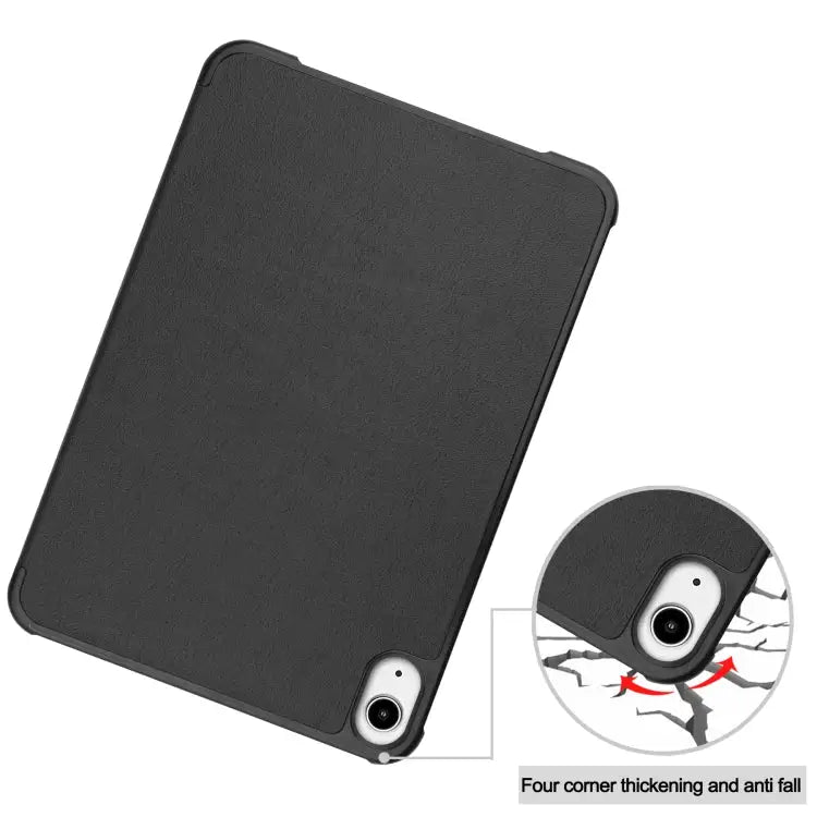 Custer Texture 3-Fold Holder Smart Leather Tablet Case For iPad mini 6 / mini 2024 For iPad mini 6 - Apple Accessories
