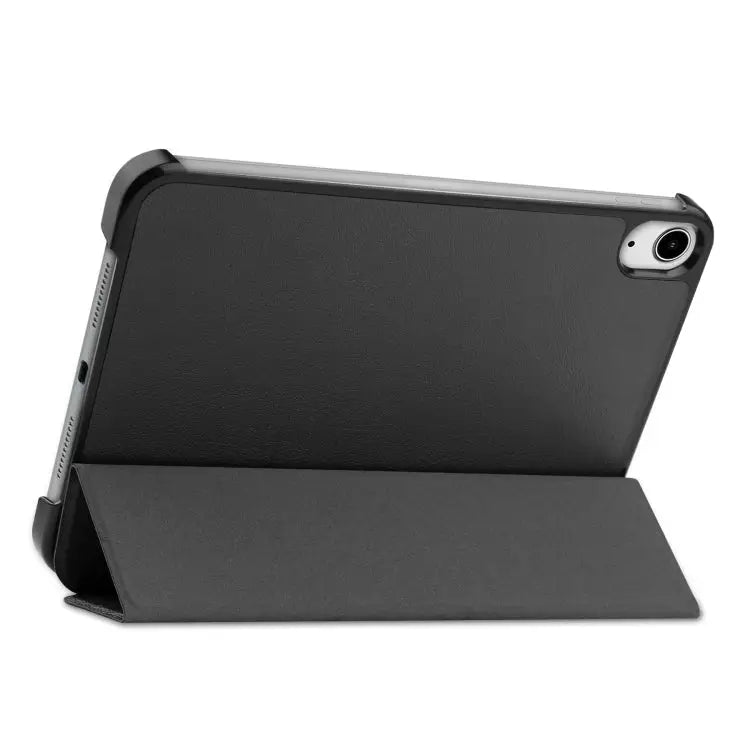Custer Texture 3-Fold Holder Smart Leather Tablet Case For iPad mini 6 / mini 2024 For iPad mini 6 - Apple Accessories