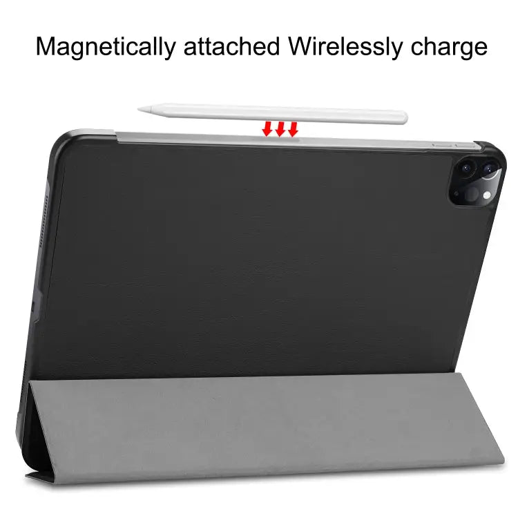 Custer Texture Horizontal Flip PU Leather Case with Three-folding Holder & Sleep / Wake-up Function For iPad Pro 11