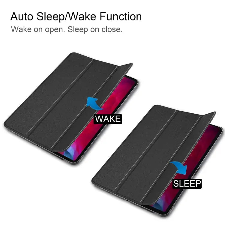 Custer Texture Horizontal Flip PU Leather Case with Three-folding Holder & Sleep / Wake-up Function For iPad Pro 11