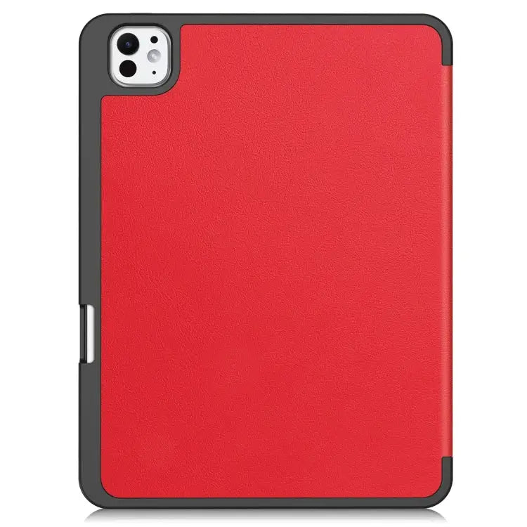 Custer TPU Pure Color 3-Fold Holder Smart Leather Tablet Case with Pen Tray For iPad Pro 11 2024 - Apple Accessories