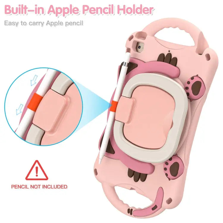 Cute Cat King Kids Shockproof EVA Protective Case with Holder & Shoulder Strap & Handle For iPad mini 2019 / 4 / 3 / 2
