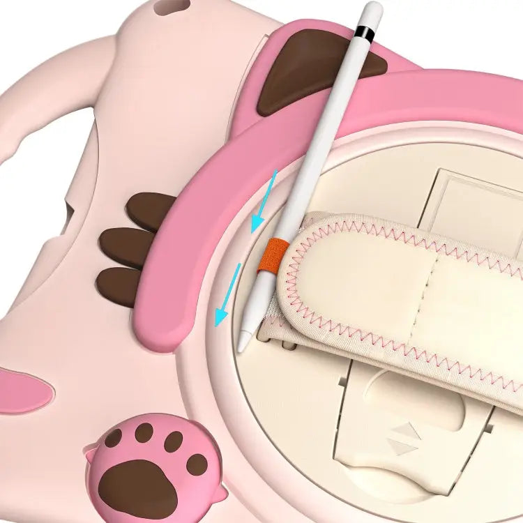 Cute Cat King Kids Shockproof EVA Protective Case with Holder & Shoulder Strap & Handle For iPad 9.7 2018 / 2017 / Air