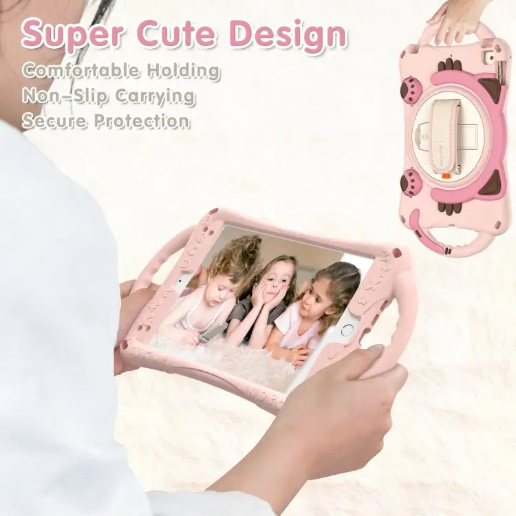 Cute Cat King Kids Shockproof EVA Protective Case with Holder & Shoulder Strap & Handle For iPad mini 5 / 4 / 3 / 2 /1