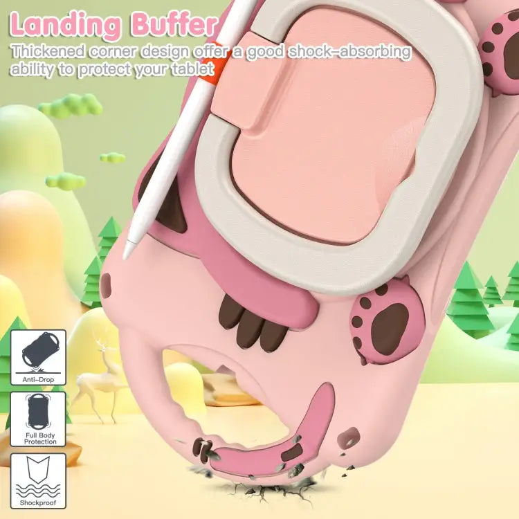 Cute Cat King Kids Shockproof EVA Protective Case with Holder & Shoulder Strap & Handle For iPad mini 2019 / 4 / 3 / 2