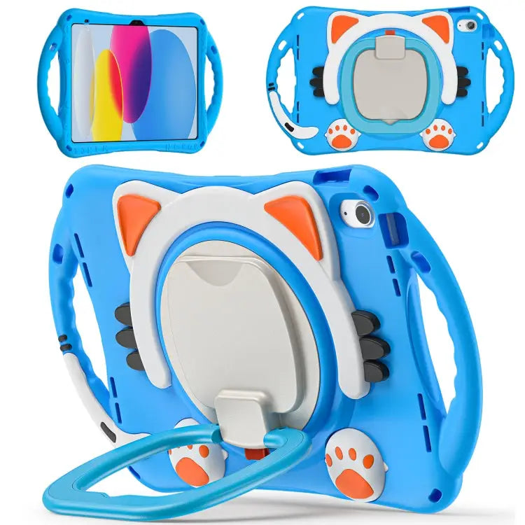 Cute Cat King Kids Shockproof EVA Tablet Case For iPad 10th Gen 10.9 2022 - For iPad 10th Gen 10.9 2022 / Light Blue