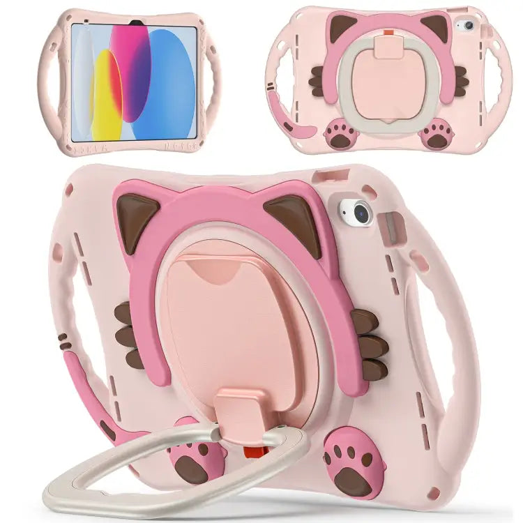 Cute Cat King Kids Shockproof EVA Tablet Case For iPad 10th Gen 10.9 2022 - For iPad 10th Gen 10.9 2022 / Pink - Apple