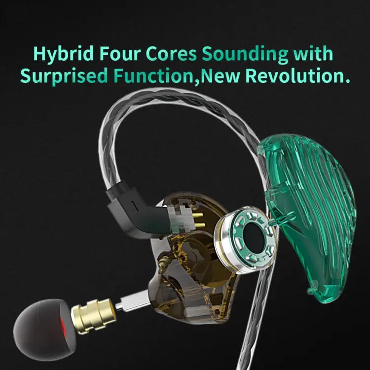 CVJ-CSE Ring Iron Hybrid Music Running Sports In-Ear Wired Headphone With Mic Without Mic - Apple Accessories