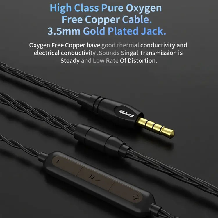 CVJ-CSN In-Ear Dual Magnetic Circuit Dynamic HIFI Wired Earphone With Mic Without Mic - Apple Accessories