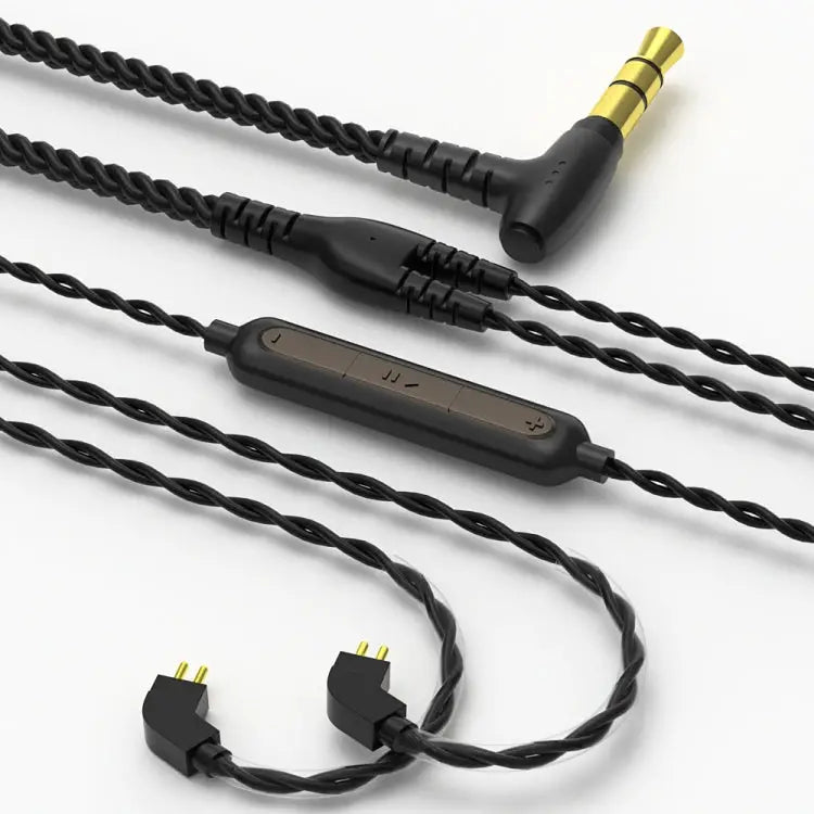 CVJ V2 1.25m Oxygen-free Copper Original 3.5mm Elbow Earphone Cable 0.75mm No Mic 0.78mm No Mic MMCX No Mic 0.75mm