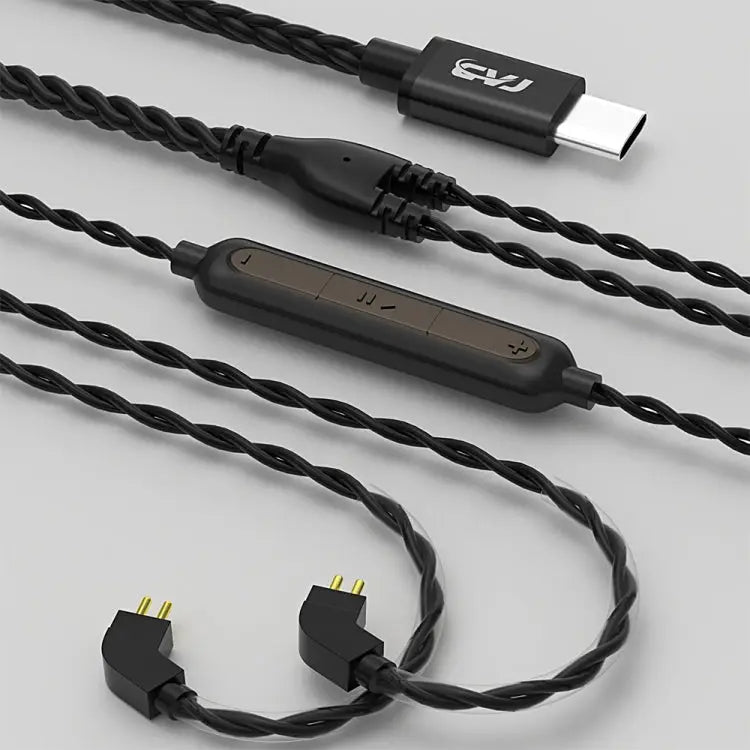 CVJ V6.TC 1.25m Type-C Digital Decoding Oxygen-free Copper Earphone Cable 0.75mm 0.78mm MMCX - 0.75mm - Apple