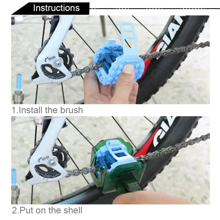 CYLION Multifunctional Quick Wash Brushes Tool kits Chain Cleaner for Bicycle 5 - 5