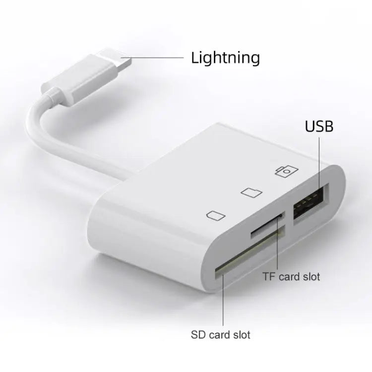 D-168 3 In 1 8 Pin OTG High-speed Card Reader D-168 - D-168