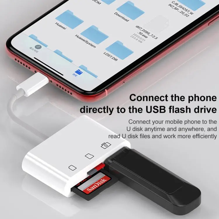 D-168 3 In 1 8 Pin OTG High-speed Card Reader D-168 - D-168