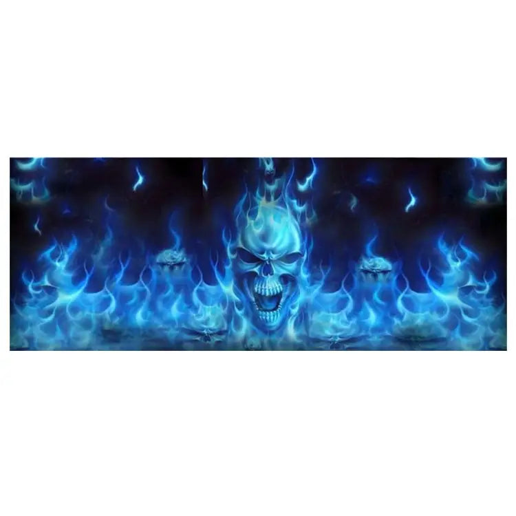 D-738 Burning Skull Car Rear Window Sticker Color Graphic Sticker 135x36cm D-738 - D-738
