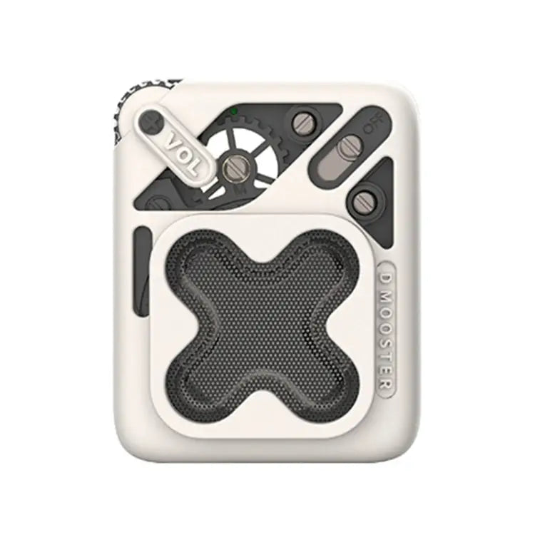 D Monster D16 Portable HiFi Bluetooth 5.3 Speaker Support TF Card - White - Apple Accessories