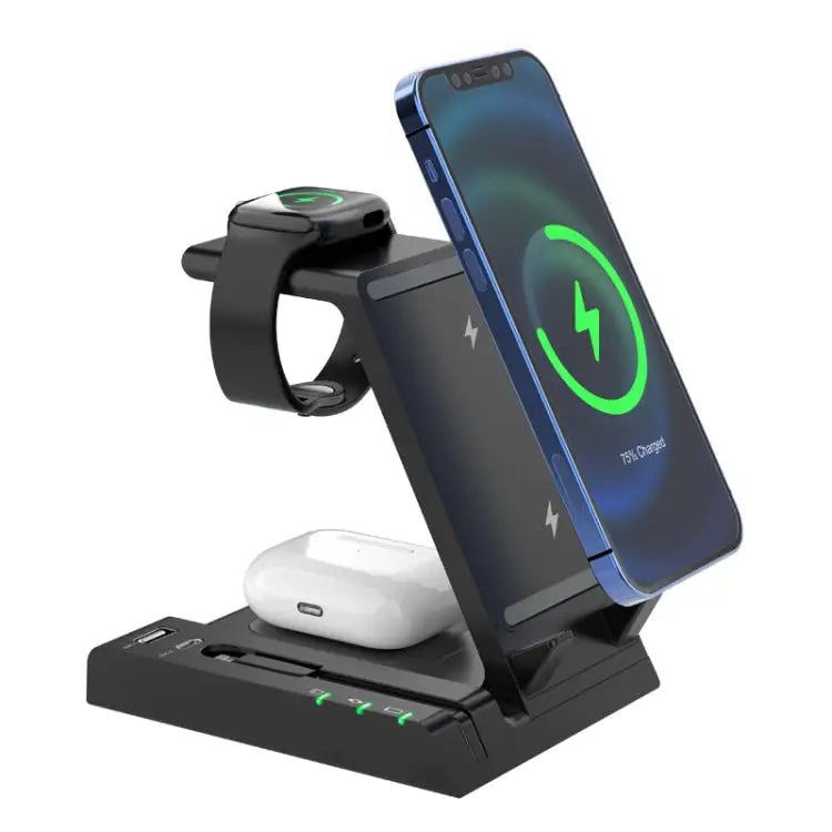 D2 15W Max 6 in 1 Multifunction Fast Wireless Charger Holder - Apple Accessories