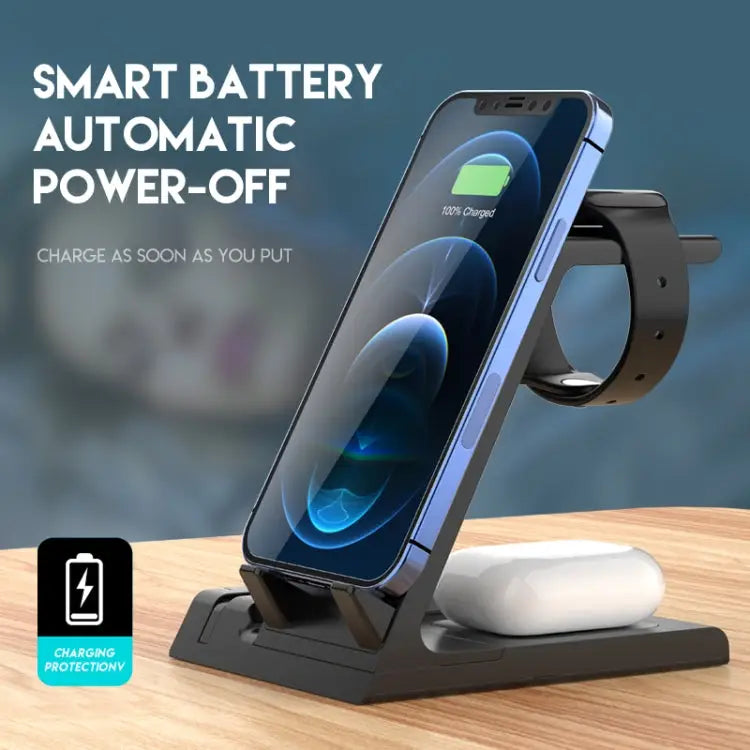 D2 15W Max 6 in 1 Multifunction Fast Wireless Charger Holder - Apple Accessories