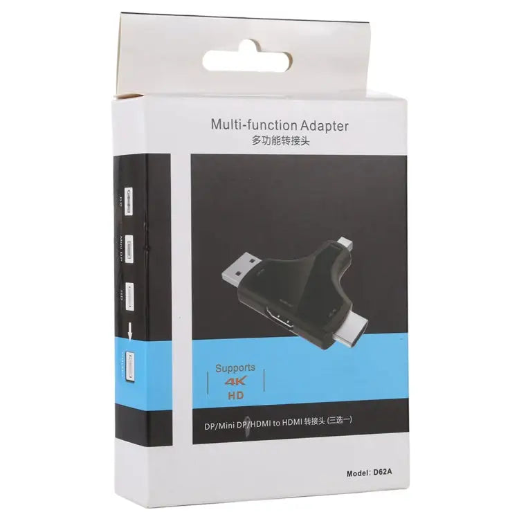 D62A DisplayPort + Mini DP + HDMI Male to HDMI Female 3 in 1 Adapter D62A - D62A