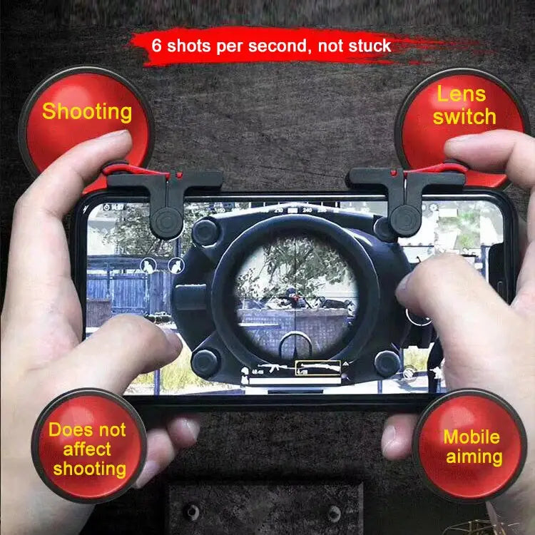 D9 1 Pair Mobile Phone Gaming Handle L / R Shooter PUBG Game Controller D9 - D9