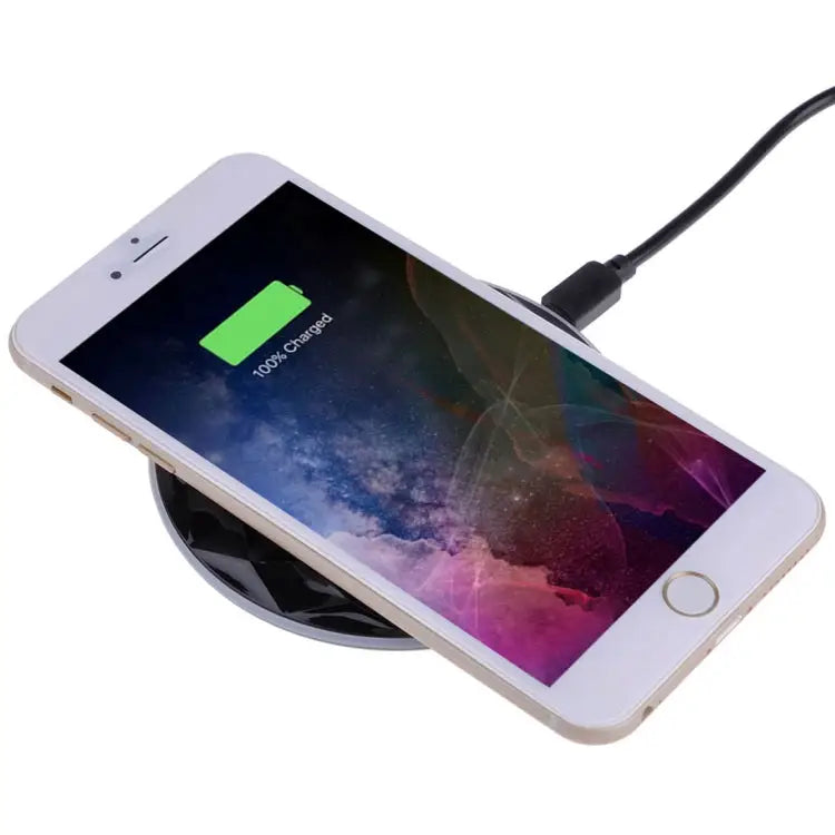 DC5V Input Diamond Qi Standard Fast Charging Wireless Charger Cable Length: 1m