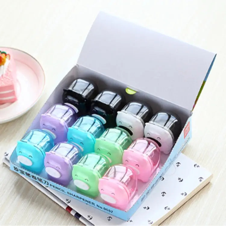 Deli Mini Pig Manual Pencil Sharpeners Kids Friendly at Home Office School Random Color Delivery - 0557