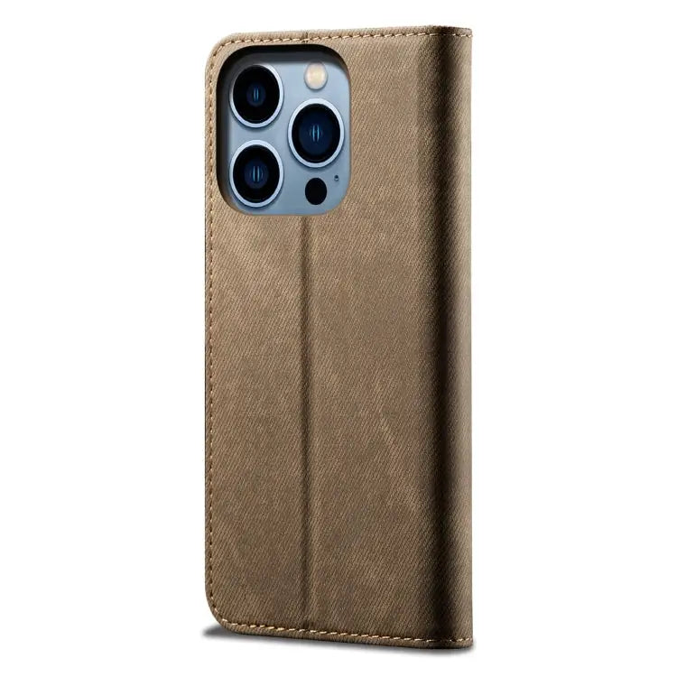 Denim Texture Casual Style Horizontal Flip Leather Case For iPhone 15 Pro For iPhone 15 Plus For iPhone 15 - Apple