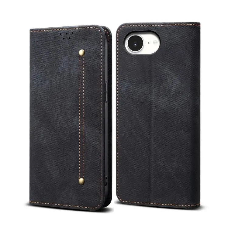 Denim Texture Casual Style Horizontal Flip Leather Case For iPhone 16e For iPhone 16 Pro Max For iPhone 16 Pro
