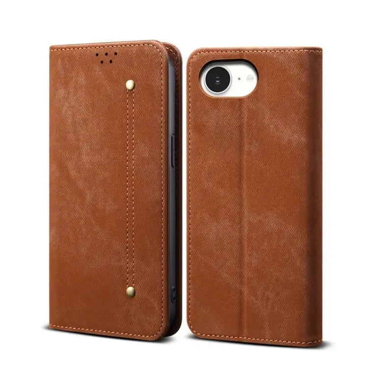 Denim Texture Casual Style Horizontal Flip Leather Case For iPhone 16e For iPhone 16 Pro Max For iPhone 16 Pro