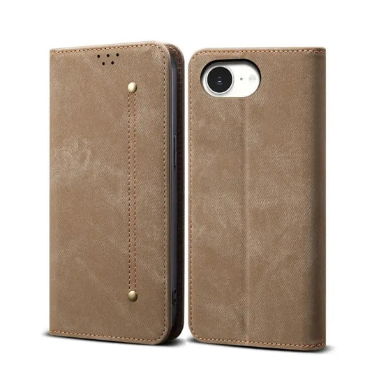 Denim Texture Casual Style Horizontal Flip Leather Case For iPhone 16e For iPhone 16 Pro Max For iPhone 16 Pro