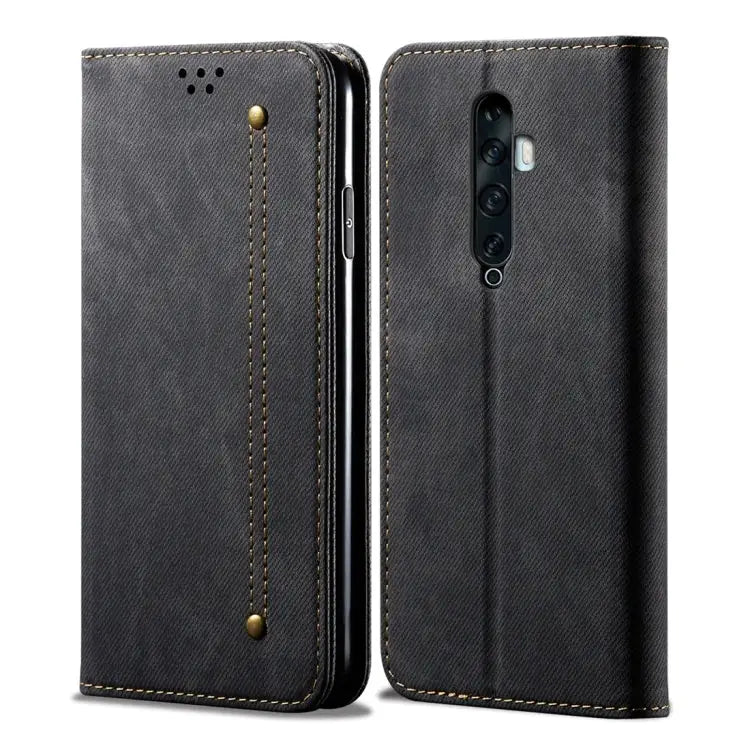 Denim Texture Casual Style Horizontal Flip Leather Case with Holder & Card Slots & Wallet For OPPO A9 / F11 For OPPO