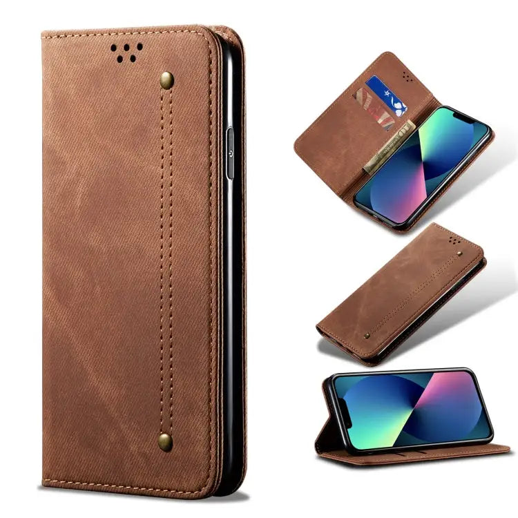 Denim Texture Casual Style Horizontal Flip Leather Case with Holder & Card Slots & Wallet For iPhone 13 For iPhone 13