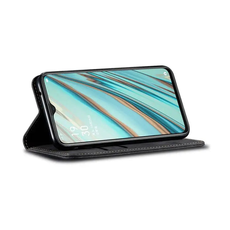 Denim Texture Casual Style Horizontal Flip Leather Case with Holder & Card Slots & Wallet For OPPO A9 / F11 For OPPO