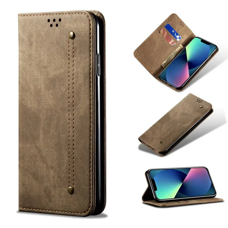 Denim Texture Casual Style Horizontal Flip Leather Case with Holder & Card Slots & Wallet For iPhone 13 For iPhone 13