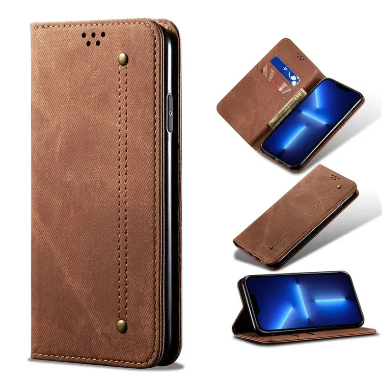 Denim Texture Casual Style Horizontal Flip Leather Case with Holder & Card Slots & Wallet For iPhone 13 For iPhone 13