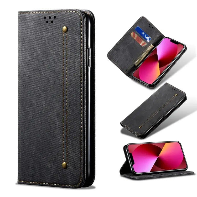 Denim Texture Casual Style Horizontal Flip Leather Case with Holder & Card Slots & Wallet For iPhone 13 For iPhone 13