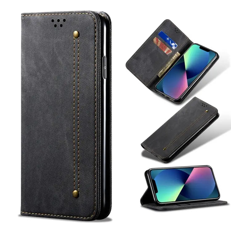 Denim Texture Casual Style Horizontal Flip Leather Case with Holder & Card Slots & Wallet For iPhone 13 For iPhone 13