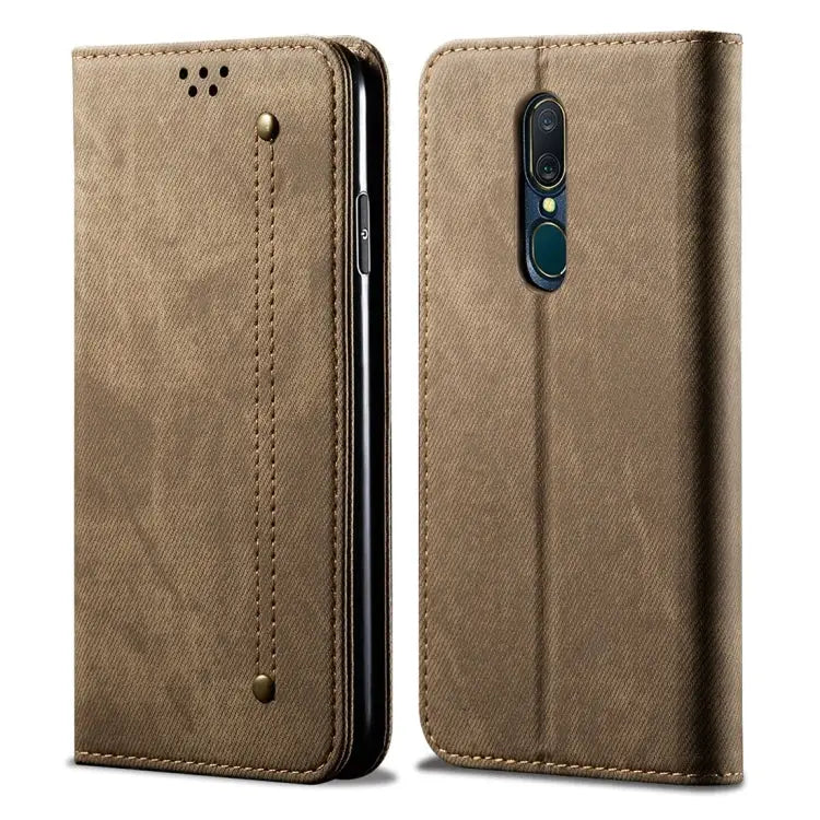 Denim Texture Casual Style Horizontal Flip Leather Case with Holder & Card Slots & Wallet For OPPO A9 / F11 For OPPO