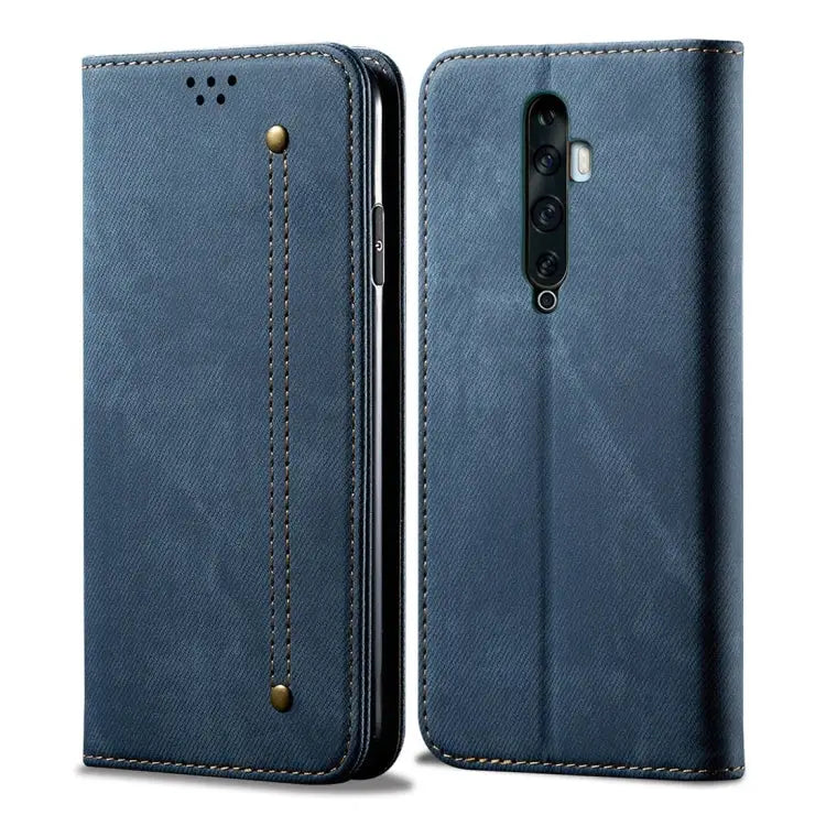 Denim Texture Casual Style Horizontal Flip Leather Case with Holder & Card Slots & Wallet For OPPO A9 / F11 For OPPO