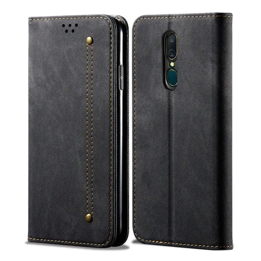 Denim Texture Casual Style Horizontal Flip Leather Case with Holder & Card Slots & Wallet For OPPO A9 / F11 For OPPO