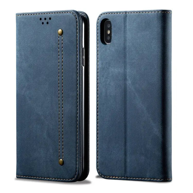 Denim Texture Casual Style Horizontal Flip Leather Case with Holder & Card Slots & Wallet For iPhone 7 Plus / 8 Plus