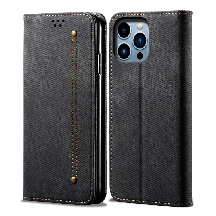 Denim Texture Casual Style Leather Phone Case For iPhone 14 For iPhone 14 Plus For iPhone 14 Pro For iPhone 14 Pro Max