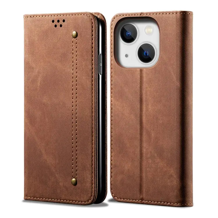 Denim Texture Casual Style Leather Phone Case For iPhone 14 For iPhone 14 Plus For iPhone 14 Pro For iPhone 14 Pro Max