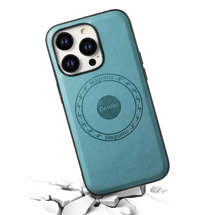 Denior Cowhide Texture Leather MagSafe Phone Case For iPhone 13 Pro Max For iPhone 13 Pro For iPhone 12/12 Pro