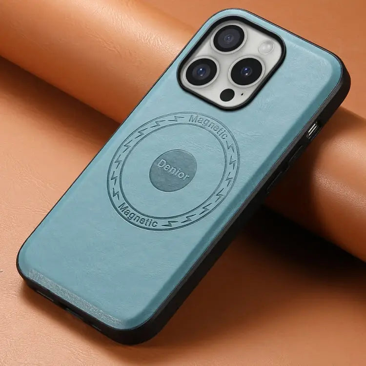 Denior Cowhide Texture Leather MagSafe Phone Case For iPhone 16 Pro Max For iPhone 16 Pro For iPhone 16 Plus For iPhone