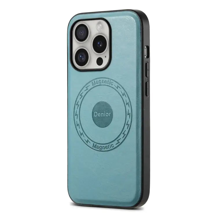 Denior Cowhide Texture Leather MagSafe Phone Case For iPhone 16 Pro Max For iPhone 16 Pro For iPhone 16 Plus For iPhone